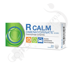 R Calm Dimenhydrinate 50 mg - 24 comprimés