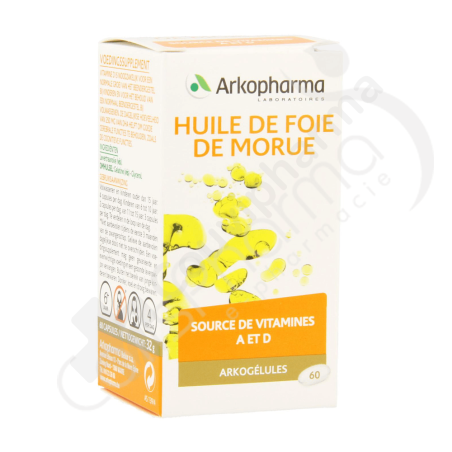 Arkogélules Huile de Foie de Morue - 60 gélules
