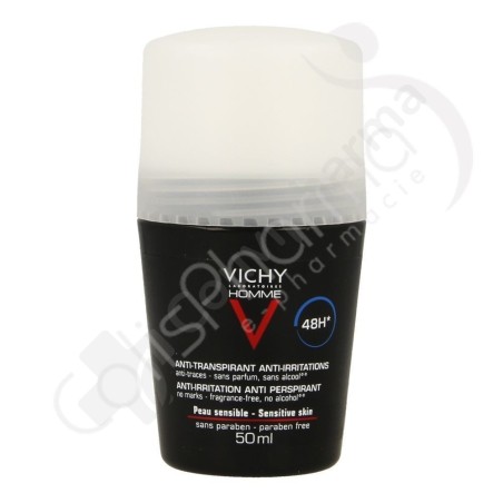 Vichy Homme Déodorant à billes Peaux Sensibles - 50 ml