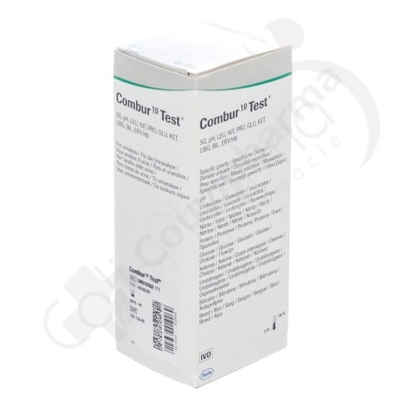 Combur 10 - 100 Bandelettes pour analyse d'urine