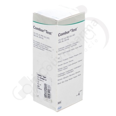 Combur 9 - 100 Bandelettes pour analyse d'urine