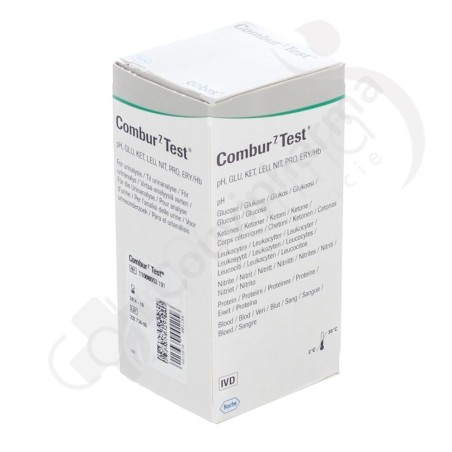 Combur 7 - 100 Bandelettes pour analyse d'urine