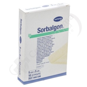 Sorbalgon 5 x 5 cm - 10 compresses