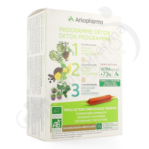 Arkofluide Programme Détox 30 jours - 30 ampoules