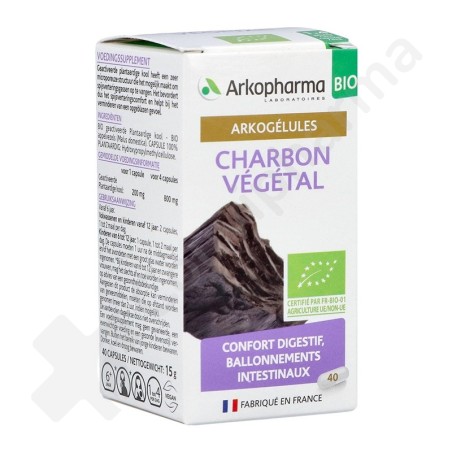 Arkogélules Charbon Végétal - 40 gélules