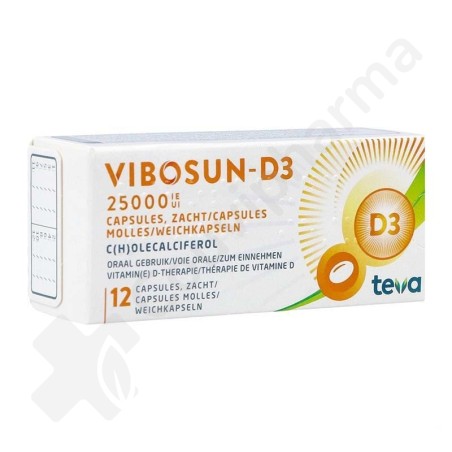 Vibosun-D3 25 000 UI - 12 capsules molles