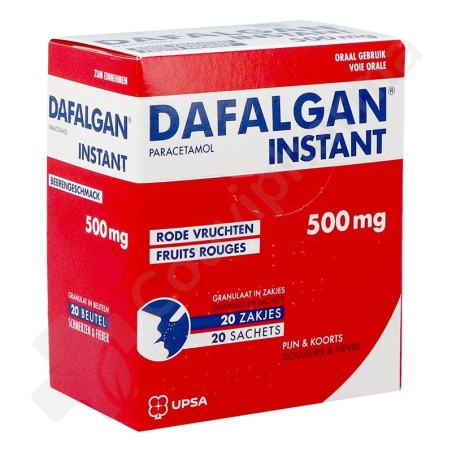 Dafalgan Instant Fruits rouges 500 mg - 20 sachets