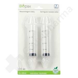 Biopax Seringues Nasales Bébé 2 x 20 ml - 2 embouts