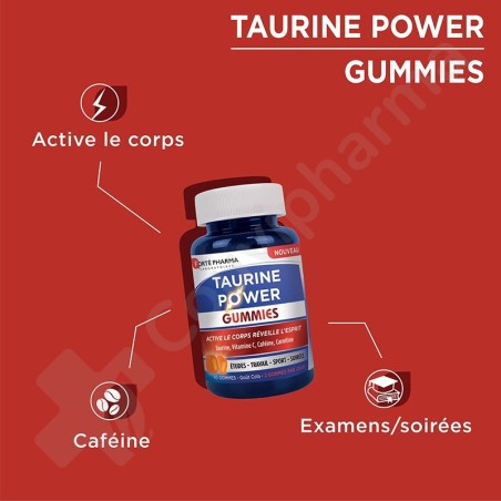 Énergie Taurine Power - 60 gommes