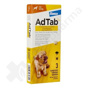 AdTab Chien 1,3kg - 2,5kg - 3 comprimés à croquer