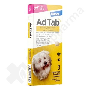 AdTab Chien 2,5kg - 5,5kg - 3 comprimés à croquer