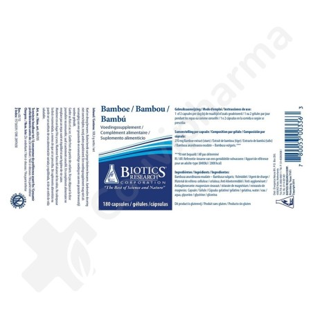 Biotics Bambou - 180 gélules