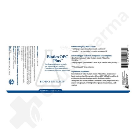 Biotics OPC Plus - 60 comprimés