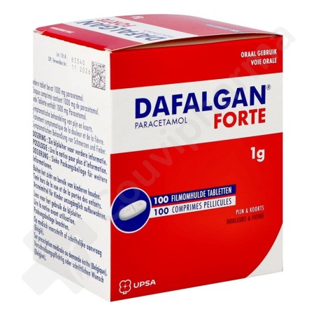 Dafalgan Forte 1 g - 100 comprimés Dafalgan Forte 1 g - 100 comprimés