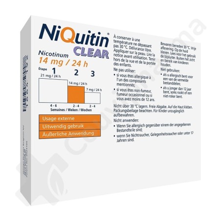 NiQuitin Clear 14 mg - 14 patchs