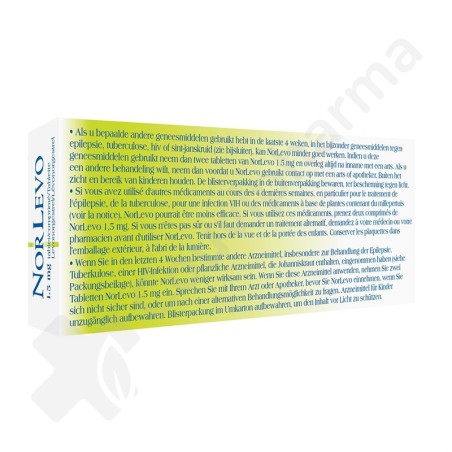 NorLevo 1,5 mg - 1 comprimé