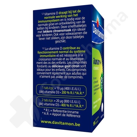 Davitamon Vitamine D Junior Citron - 150 comprimés