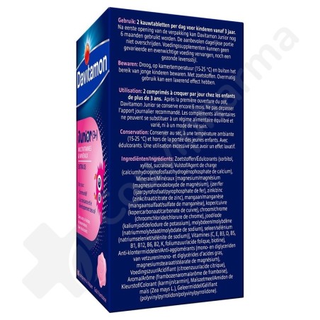 Davitamon Junior Multivitamines Framboise - 120 comprimés