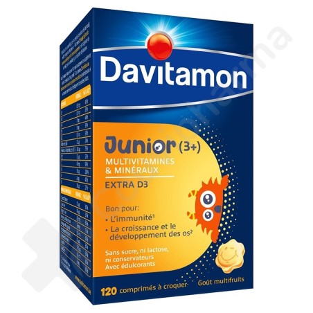Davitamon Junior Multivitaminen Multifruits - 120 tabletten