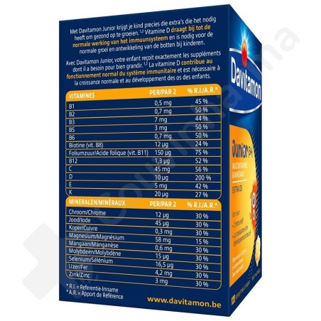 Davitamon Junior Multivitaminen Multifruits - 120 tabletten