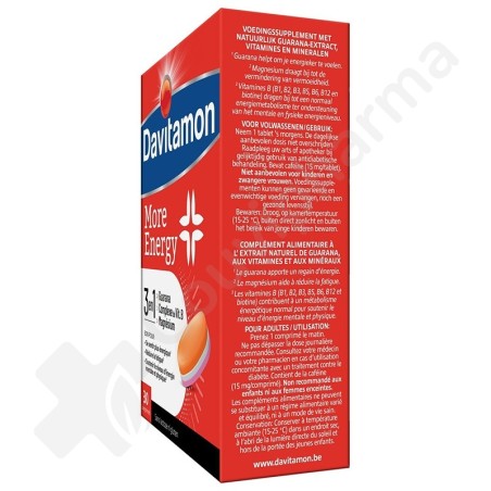 Davitamon More Energy 3 en 1 - 30 comprimés