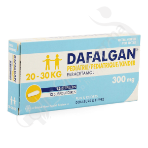 Dafalgan Pédiatrique 300 mg - 12 suppositoires