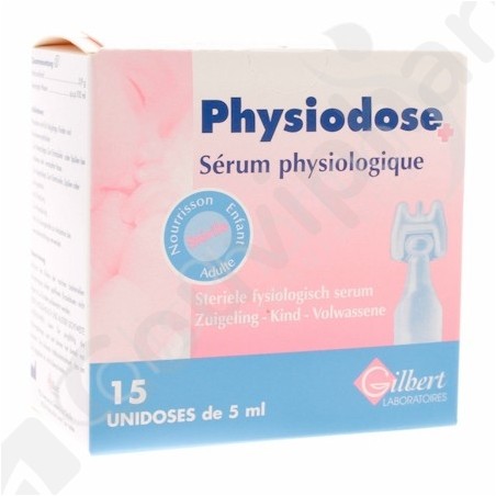 Physiodose Sérum physiologique - 15 unidoses de 5 ml