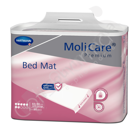 Molicare Bed Mat 7 Gouttes 60 x 90 cm avec rabats (90 x 180 cm) - 30 alèses