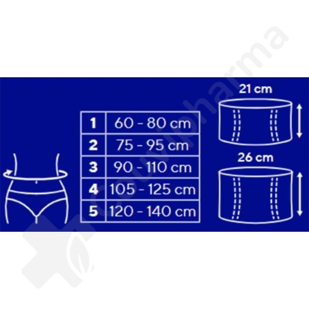 Thuasne Ceinture Lombaire LombaStab - Hauteur 21 cm - Taille 1