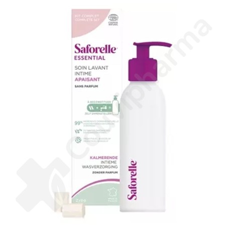 Saforelle Soin Lavant Intime Apaisant Kit à reconstituer - 1 bouteille + 2 sticks