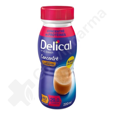 Delical Boisson Concentrée Protéinée HP/HC Sans Lactose Caramel - 4x200 ml