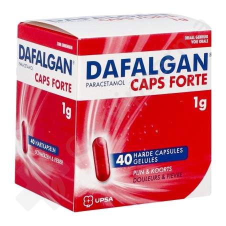 Dafalgan Caps Forte 1 g - 40 capsules Dafalgan Caps Forte 1 g - 40 capsules