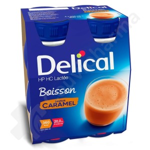 Delical Boisson Lactée HP-HC 360 Caramel - 4x200 ml
