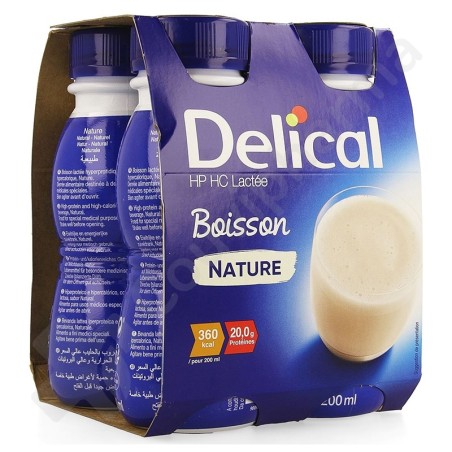Delical Boisson Lactée HP-HC 360 Nature - 4x200 ml