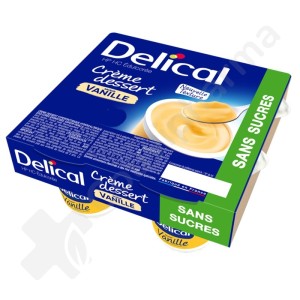 Delical Crème Dessert HP-HC Sans Sucres Vanille - 4x125 g