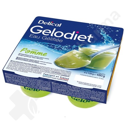 Delical Gelodiet Eau Gélifiée Pomme - 4x120 g