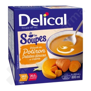 Delical Soupe Potiron Patates Douces & Crème - 4x200 ml
