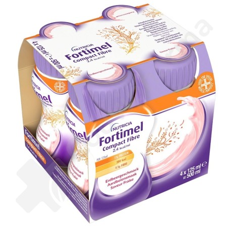 Fortimel Compact Fibre Aardbei - 4x125 ml