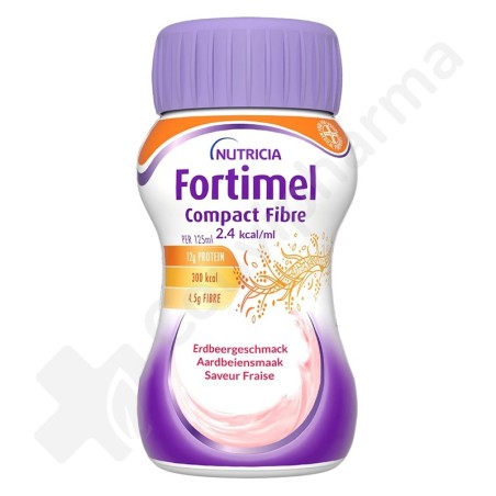 Fortimel Compact Fibre Aardbei - 4x125 ml