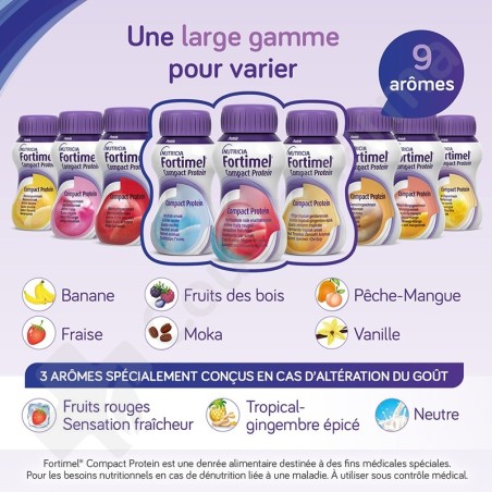 Fortimel Compact Protein Sensations Fraise Givrée - 4x125 ml