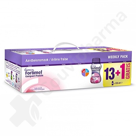 Fortimel Compact Protein Weekly Pack Fraise - 14x125 ml