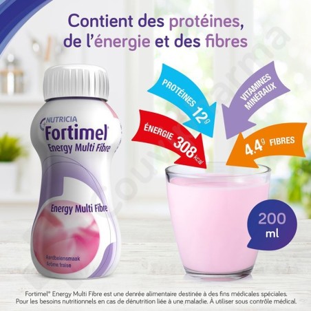 Fortimel Multi Fibre 1.5 kcal Aardbei - 4x200 ml