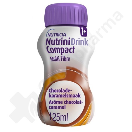 NutriniDrink Compact Multi Fibre Chocolade-Karamelsmaak - 4x125 ml