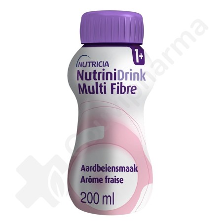 NutriniDrink Multi Fibre Aardbei - 200 ml