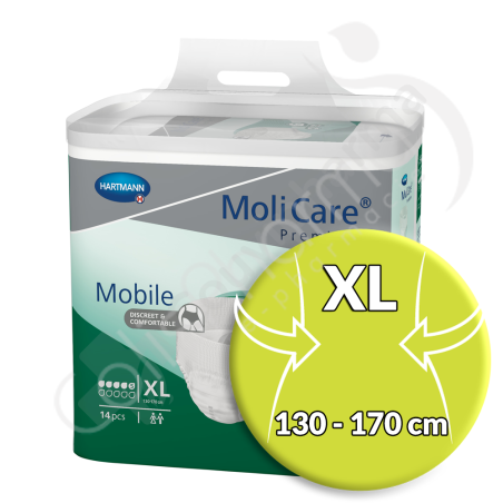 Molicare Mobile 5 Gouttes Extra Large - 14 slips absorbants