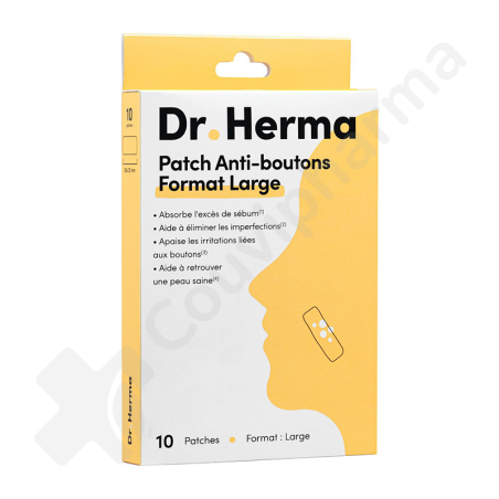 Dr. Herma Patch Anti-boutons Large - 10 patchs