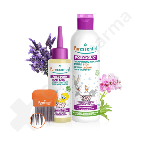 Puressentiel Anti-poux Coffret Looney Tunes - 1 lotion + 1 shampoing