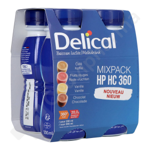 Delical Boisson Lactée HP-HC 360 Mix Pack - 4x200 ml