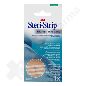 Steri-Strip 3M Professional Care 6 mm x 3,8 cm - 6 strips de sutures adhésives