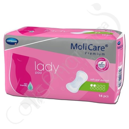 Molicare Lady Pad 2 Gouttes - 14 protections anatomiques